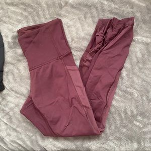 Lululemon Maroon 7/8 size 4 mesh leggings